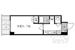 マインズ・コム四条大宮 1Kの間取図画像