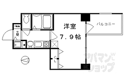 アスヴェル京都御所前2 1Kの間取図画像