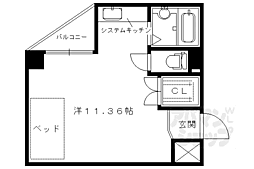 ＪＯ−ＩＮジェミニビル 5階1Kの間取り