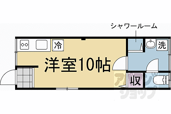 コジィ・ハイツ 201｜京都府京都市右京区梅津林口町(賃貸アパート1R・2階・23.30㎡)の写真 その2