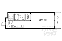 パルデメール 3階1Kの間取り