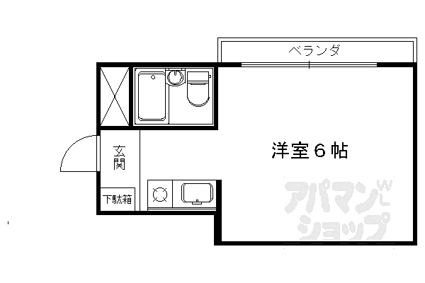 アルバドール山双 408｜京都府京都市右京区西院平町(賃貸マンション1K・4階・17.00㎡)の写真 その2