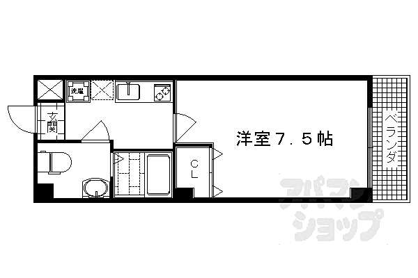 フラッティ円町北 508｜京都府京都市中京区西ノ京中保町(賃貸マンション1K・5階・22.95㎡)の写真 その2