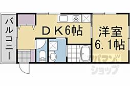 スパイラルII 3階1DKの間取り