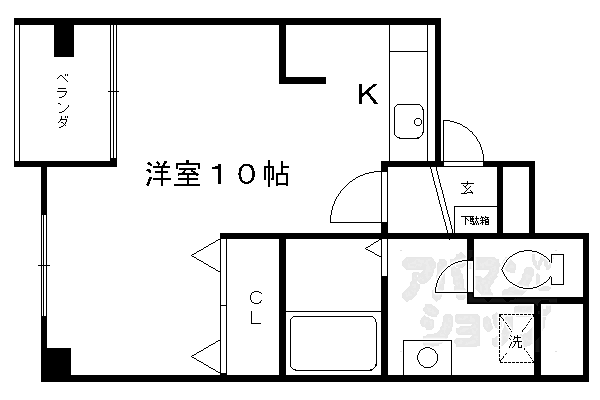 京都友禅文化会館 453｜京都府京都市右京区西京極豆田町(賃貸マンション1K・4階・29.29㎡)の写真 その2