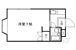 メゾン・グランドール 2階1Kの間取り