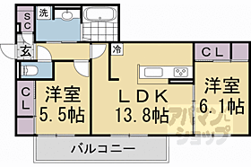 京都府京都市下京区六条通室町東入東魚屋町（賃貸アパート2LDK・2階・61.51㎡） その2