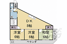 嵯峨天竜寺ハイツ 409 ｜ 京都府京都市右京区嵯峨天龍寺中島町（賃貸マンション2LDK・4階・53.09㎡） その1