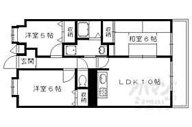 京都府京都市北区衣笠大祓町（賃貸マンション3LDK・4階・60.42㎡） その2