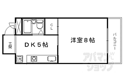 シェ・モアクレール 1DKの間取図画像
