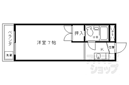 シラトンハイツ山口 1Kの間取図画像