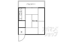 うずまさハイツ 3階1Kの間取り
