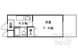 第1ハイツ早田 1階1Kの間取り