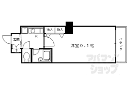 デ・リード&サンヴェール桂川東 1Kの間取図画像