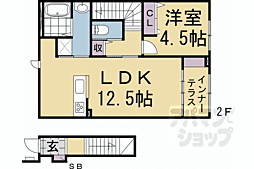 セレーネ 2階1LDKの間取り
