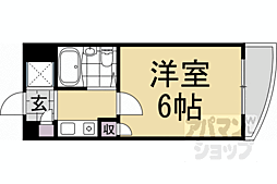 阪急京都本線 桂駅 徒歩1分の賃貸マンション 3階1Kの間取り