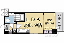 ＣＲＥＳＴ　ＴＡＰＰ　京都西京極　ｄｅｘ 3階1LDKの間取り