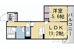 クオレール　はな 3階1LDKの間取り