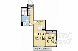 クオレール　はな 1階1LDKの間取り