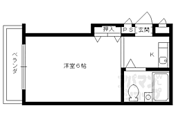 阪急京都本線 桂駅 徒歩5分の賃貸アパート 2階1Kの間取り