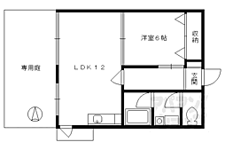 京都市営烏丸線 四条駅 徒歩9分の賃貸マンション 1階1LDKの間取り