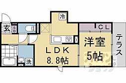 ＬｕＳｏｌｅ嵐山 1階1LDKの間取り