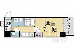 近鉄京都線 東寺駅 徒歩10分の賃貸マンション 9階1Kの間取り