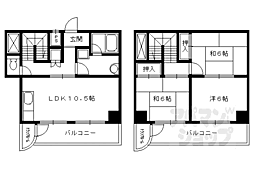 常盤マンション 504 5階3LDKの間取り