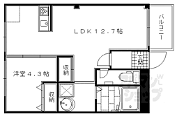 ルーチェスクエアー 3階1LDKの間取り