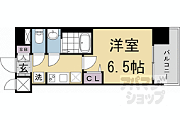 京都市営烏丸線 十条駅 徒歩3分の賃貸マンション 3階1Kの間取り