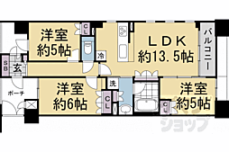 阪急京都本線 京都河原町駅 徒歩4分の賃貸マンション 7階3LDKの間取り