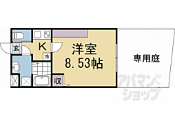 フラッティ西京極 105 1階1Kの間取り