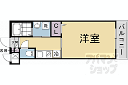 ＣＲＥＳＴ　ＴＡＰＰ京都丹波口II 402 4階1Kの間取り