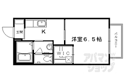 プティメゾンにしだ 2階1Kの間取り