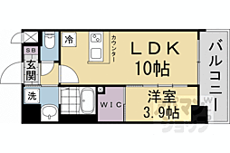 ソルテラス京都西院　ＳＴＡＴＩＯＮ　ＳＩＤＥ 3階1LDKの間取り