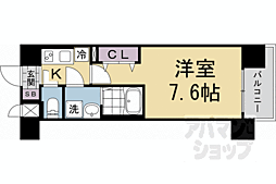 ソルテラス京都西院　ＳＴＡＴＩＯＮ　ＳＩＤＥ 1階1Kの間取り