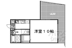 阪急京都本線 桂駅 徒歩8分の賃貸マンション 1階1Kの間取り
