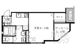 シャーメゾンＣｏｃｏ 2階1Kの間取り