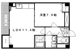 ｆｏｒｅｓｔａｇｅ　西院 3階1LDKの間取り