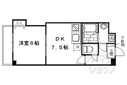 Ｄｕ四条 3階1DKの間取り