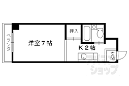 JR東海道・山陽本線 京都駅 徒歩5分の賃貸マンション 4階1Kの間取り