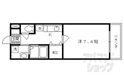 JR東海道・山陽本線 桂川駅 徒歩24分の賃貸マンション 2階1Kの間取り