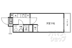 JR東海道・山陽本線 西大路駅 徒歩13分の賃貸マンション 6階1Kの間取り