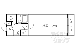 京都市営烏丸線 五条駅 徒歩5分の賃貸マンション 3階1Kの間取り