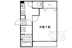 京福電気鉄道北野線 北野白梅町駅 徒歩12分の賃貸マンション 5階1Kの間取り