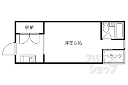 オーケーワンマンション 2階1Kの間取り