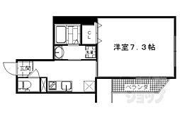 グランデ西五条 603 6階1Kの間取り