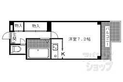 ハウス6 1階1Kの間取り