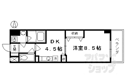 近鉄京都線 東寺駅 徒歩14分の賃貸マンション 2階1DKの間取り