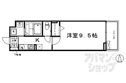 近鉄京都線 上鳥羽口駅 徒歩18分の賃貸アパート 2階1Kの間取り